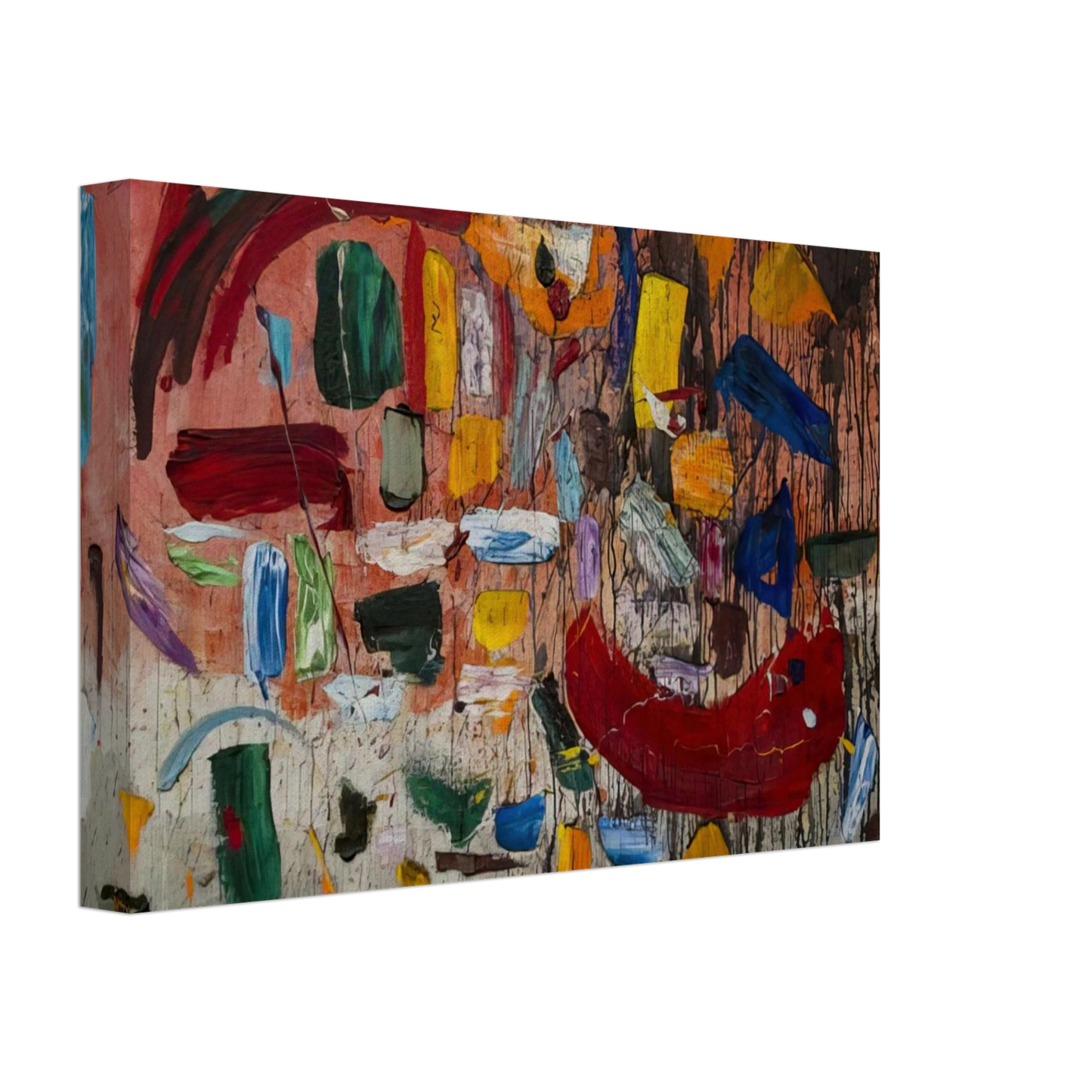 Taro Yamamoto - ABSTRACT 1957 Canvas - 40x60 cm / 16x24 inches-canvas