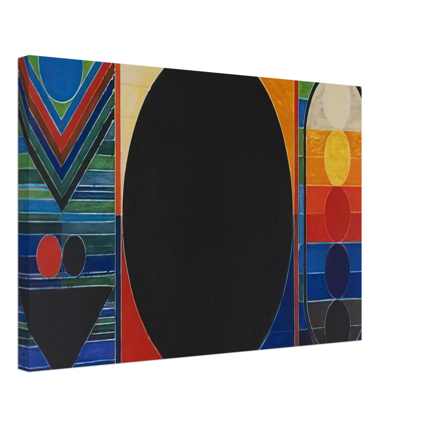 S. H. Raza - Composition Geometrique - 2007 Canvas - 70x100 cm / 28x40 inches-canvas