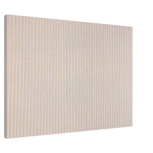 Gene Davis - Untitled Pink, Yellow and White - 1980 Canvas - 20x30 cm / 8x12 inches-canvas