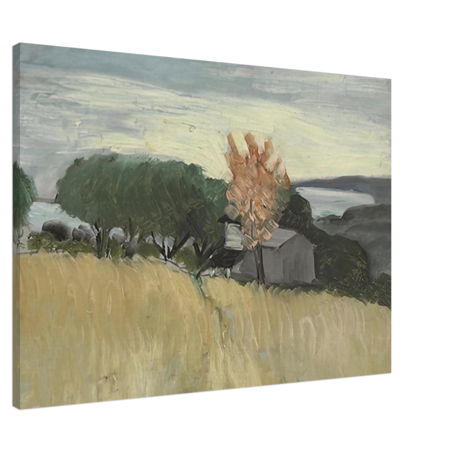 Henri Matisse - CHAMPS DE BLE A CAGNES 1918 Canvas - 20x30 cm / 8x12 inches-canvas