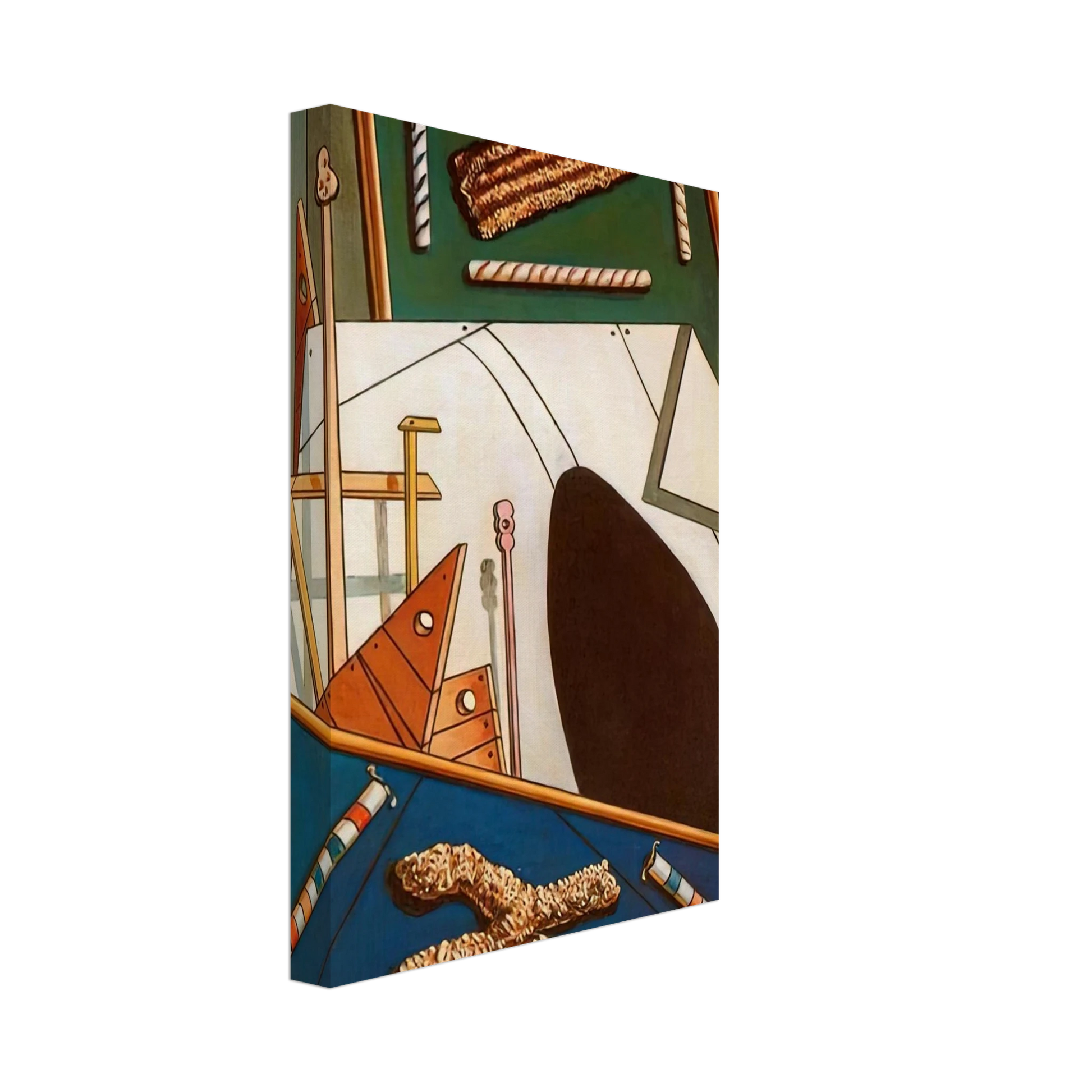 Giorgio de Chirico - METAPHYSICAL INTERIOR WITH BISCUITS Canvas - 40x60 cm / 16x24 inches-canvas