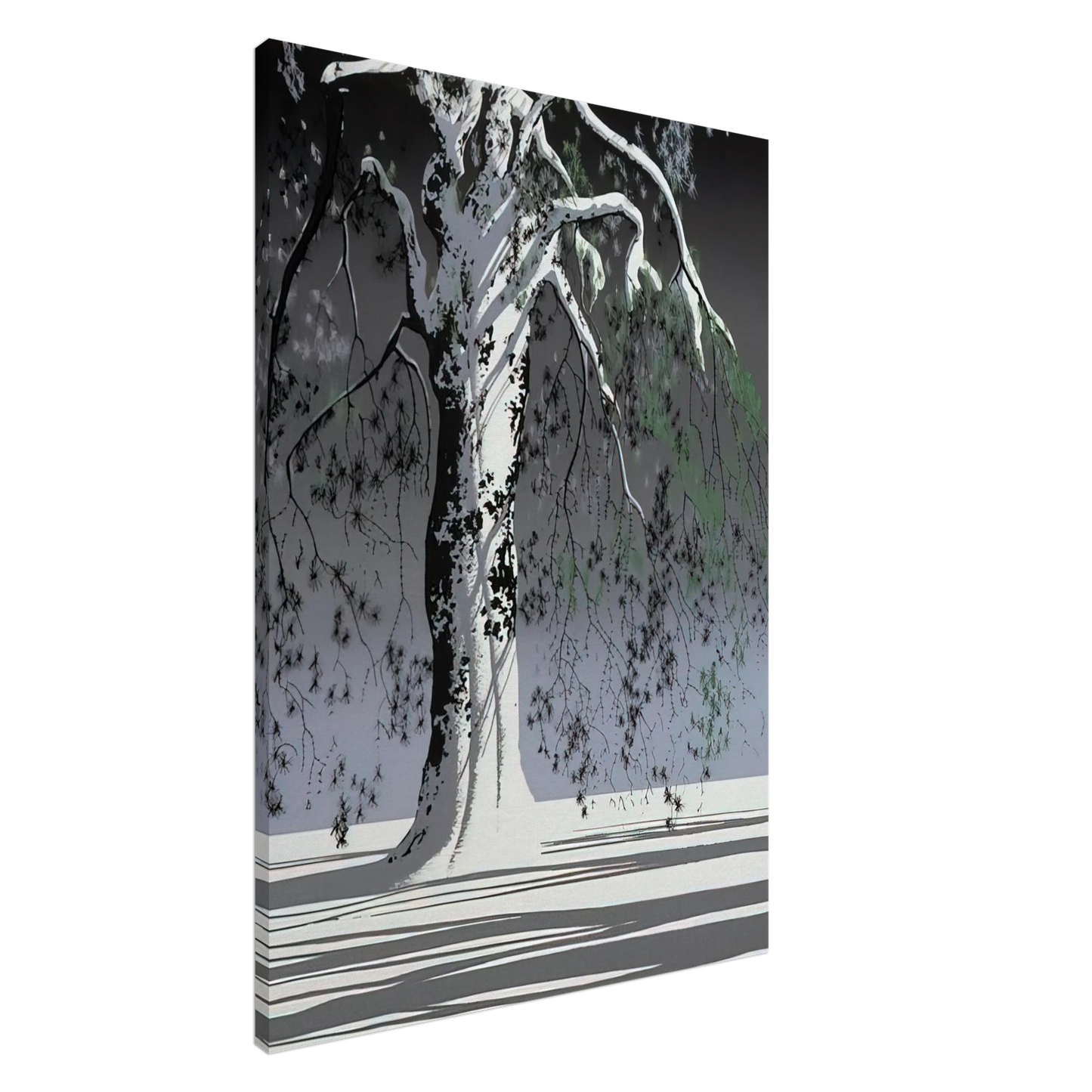 Eyvind Earle - Fir Tree In Snow Canvas - 20x30 cm / 8x12 inches-canvas