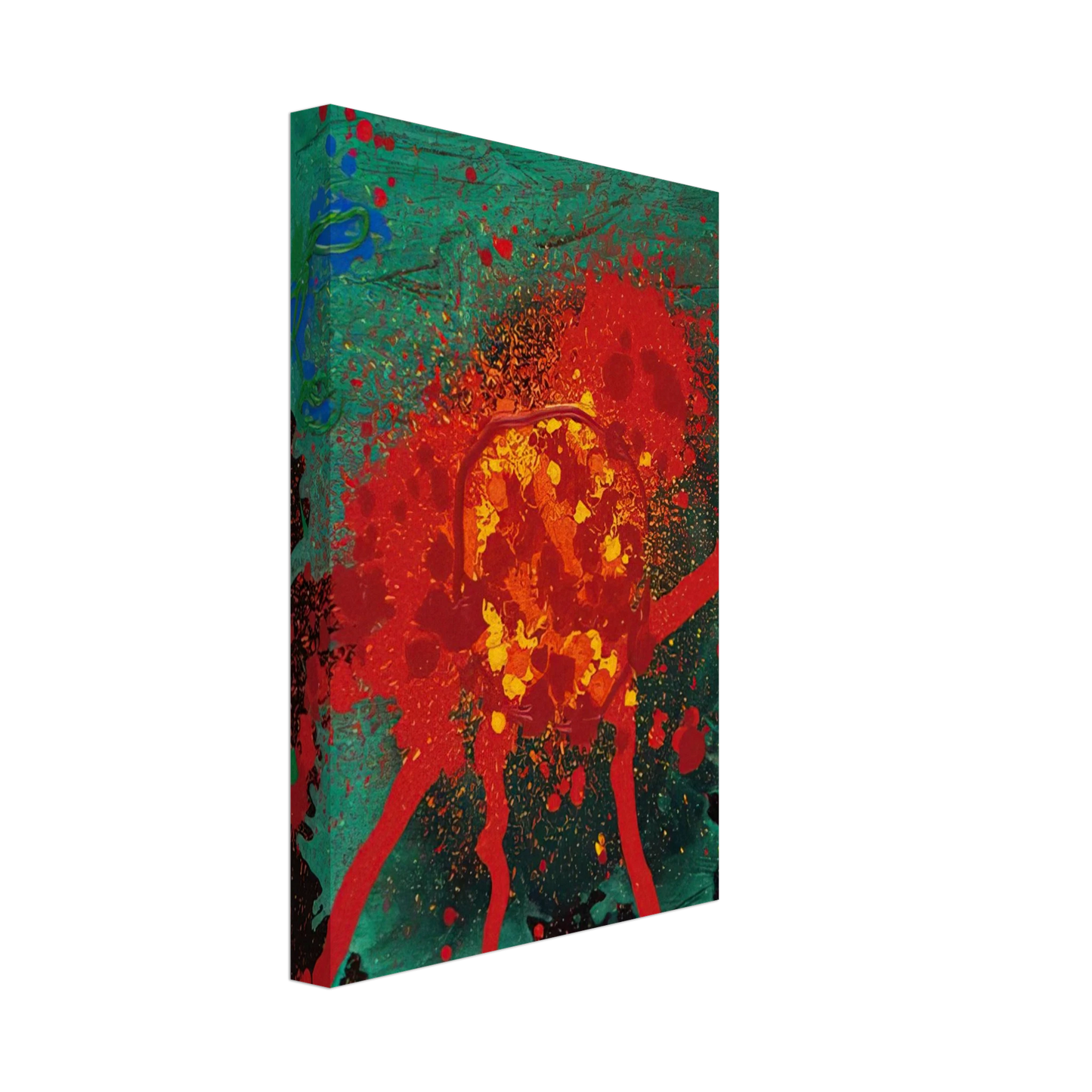 John Hoyland - Blood Feud - 28.8.07 - 2007 Canvas - 40x60 cm / 16x24 inches-canvas