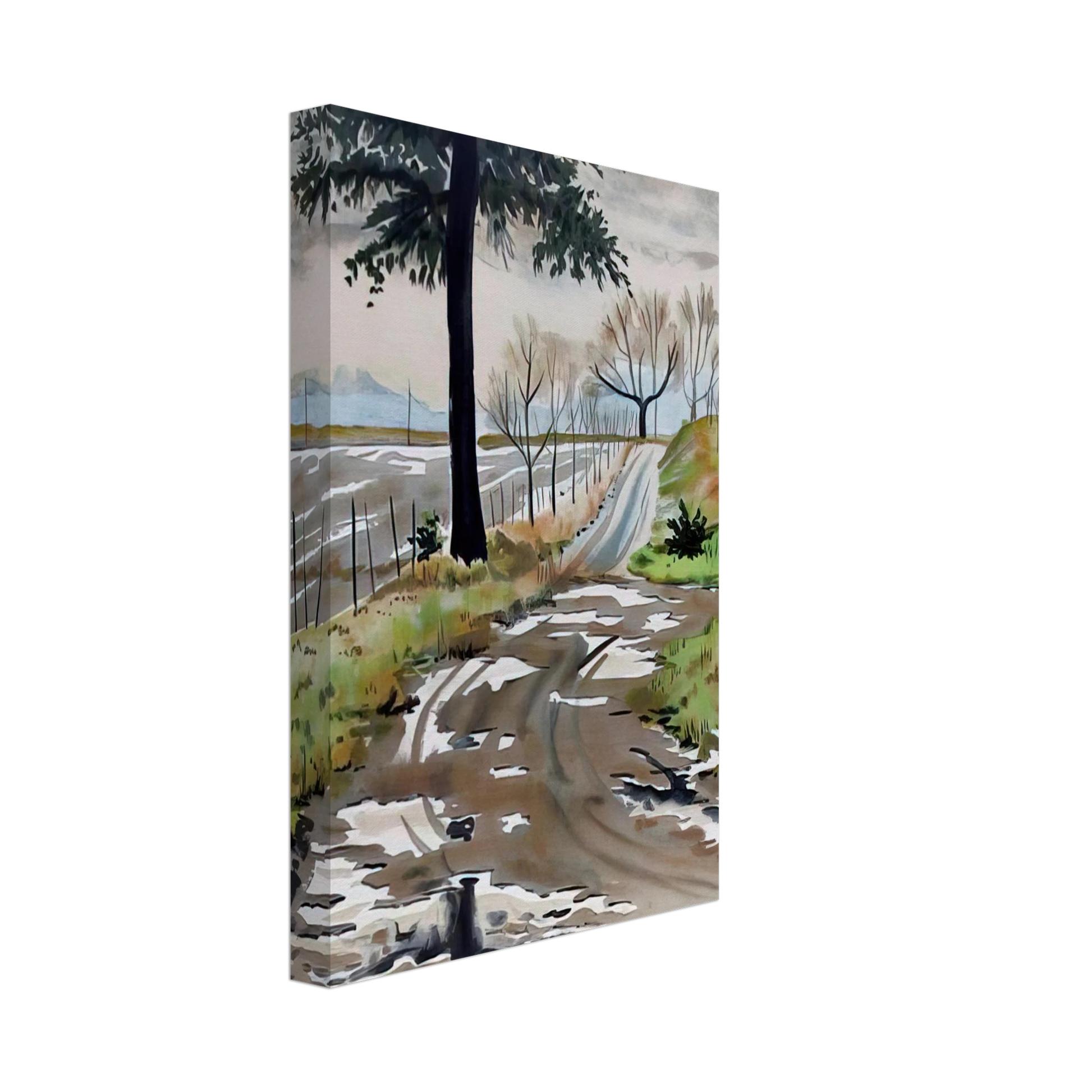 Clarence Holbrook Carter - Untitled - Country Road - 1979 Canvas - 40x60 cm / 16x24 inches-canvas