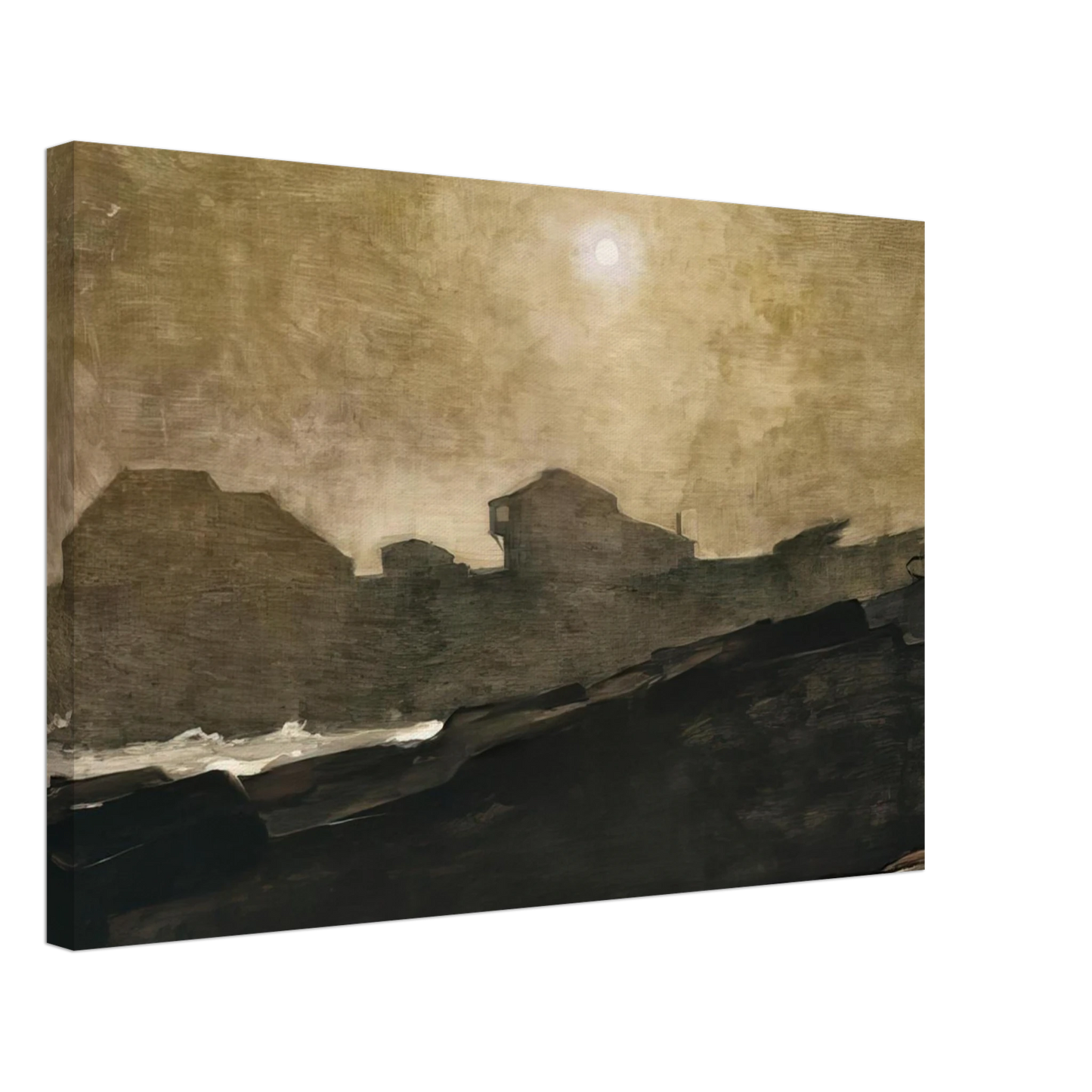 Winslow Homer - THE ARTISTS STUDIO IN AFTERNOON FOG 1894 Canvas - 70x100 cm / 28x40 inches-canvas