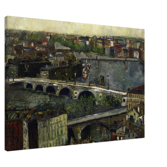 Maurice Utrillo - THE BRIDGES OF TOULOUSE Canvas - 20x30 cm / 8x12 inches-canvas
