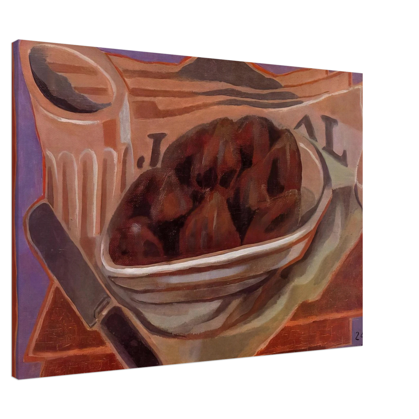 Juan Gris - FIGS Canvas - 20x30 cm / 8x12 inches-canvas