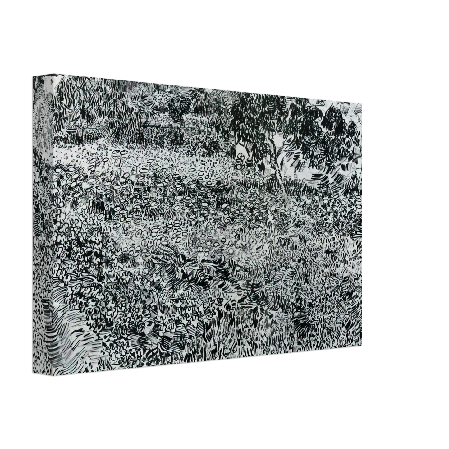 Vincent van Gogh - Garden with Flowers Canvas - 40x60 cm / 16x24 inches-canvas