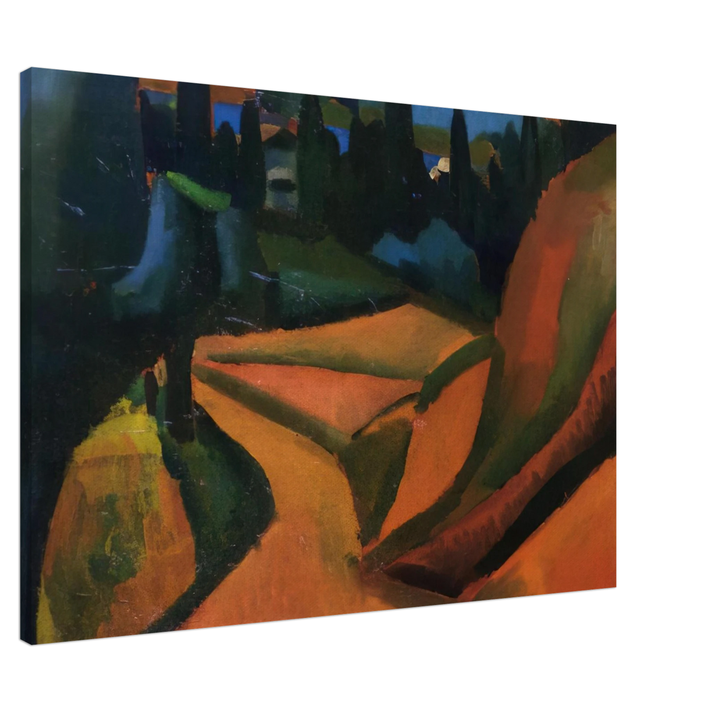 Andre Derain - LANDSCAPE NEAR MARTIGUES 1908 Canvas - 20x30 cm / 8x12 inches-canvas