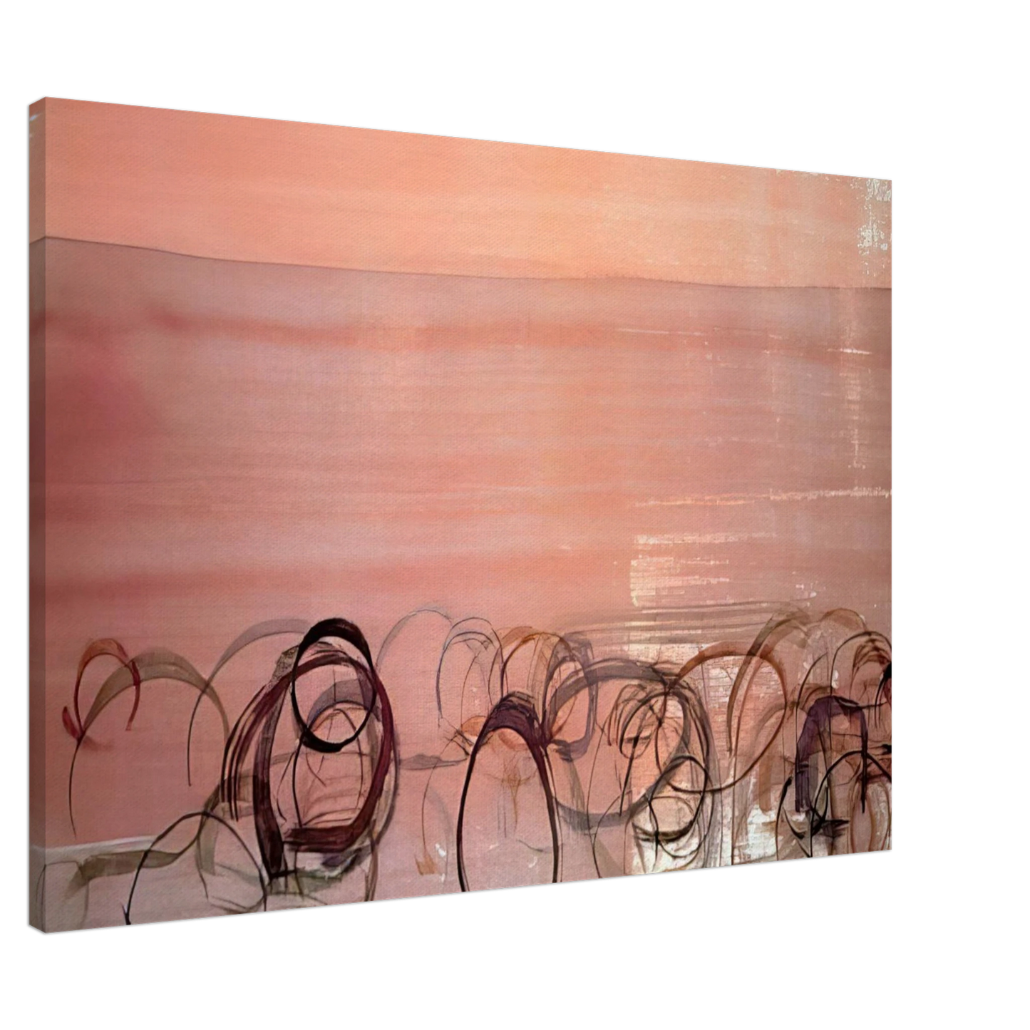 John Cage - New River Watercolor, Series IV, #4 - 1988 Canvas - 20x30 cm / 8x12 inches-canvas