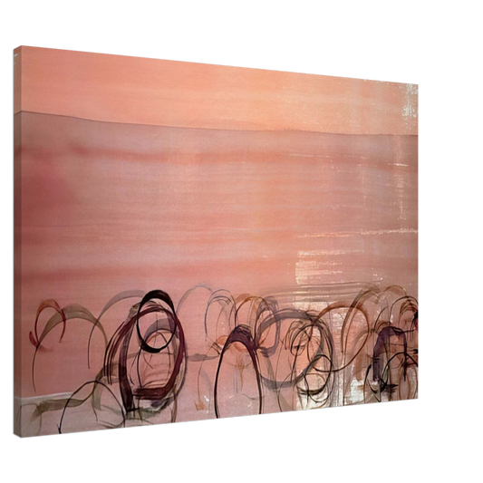 John Cage - New River Watercolor, Series IV, #4 - 1988 Canvas - 20x30 cm / 8x12 inches-canvas