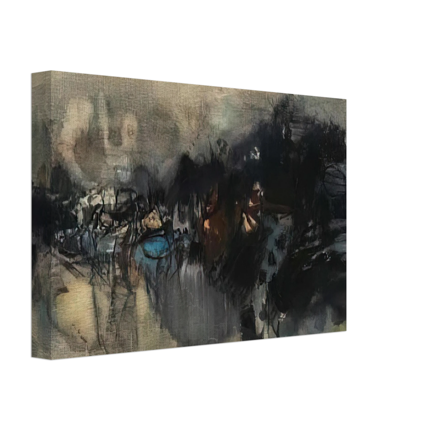 Chu teh Chun - UNTITLED 1964 Canvas - 70x100 cm / 28x40 inches-canvas