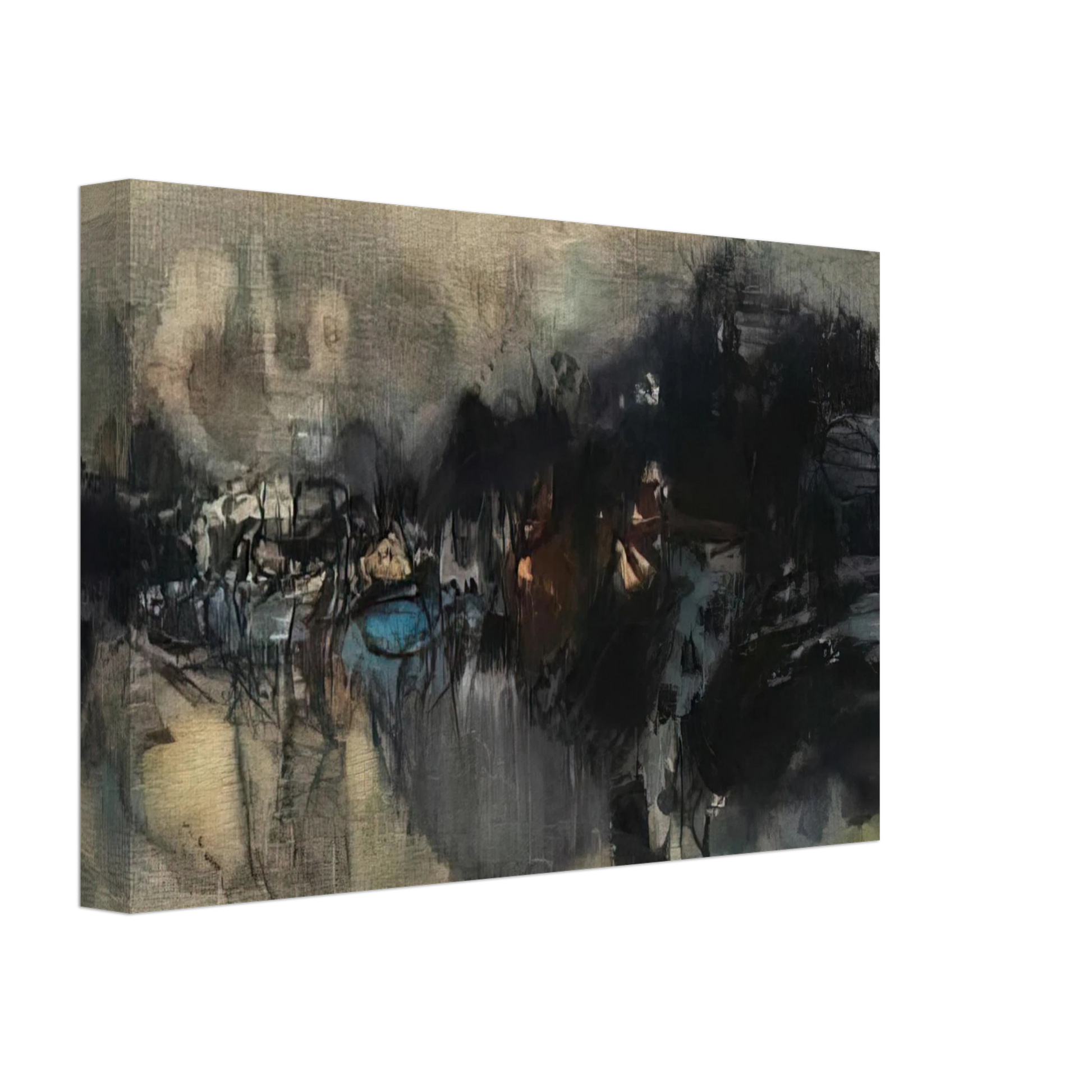 Chu teh Chun - UNTITLED 1964 Canvas - 70x100 cm / 28x40 inches-canvas