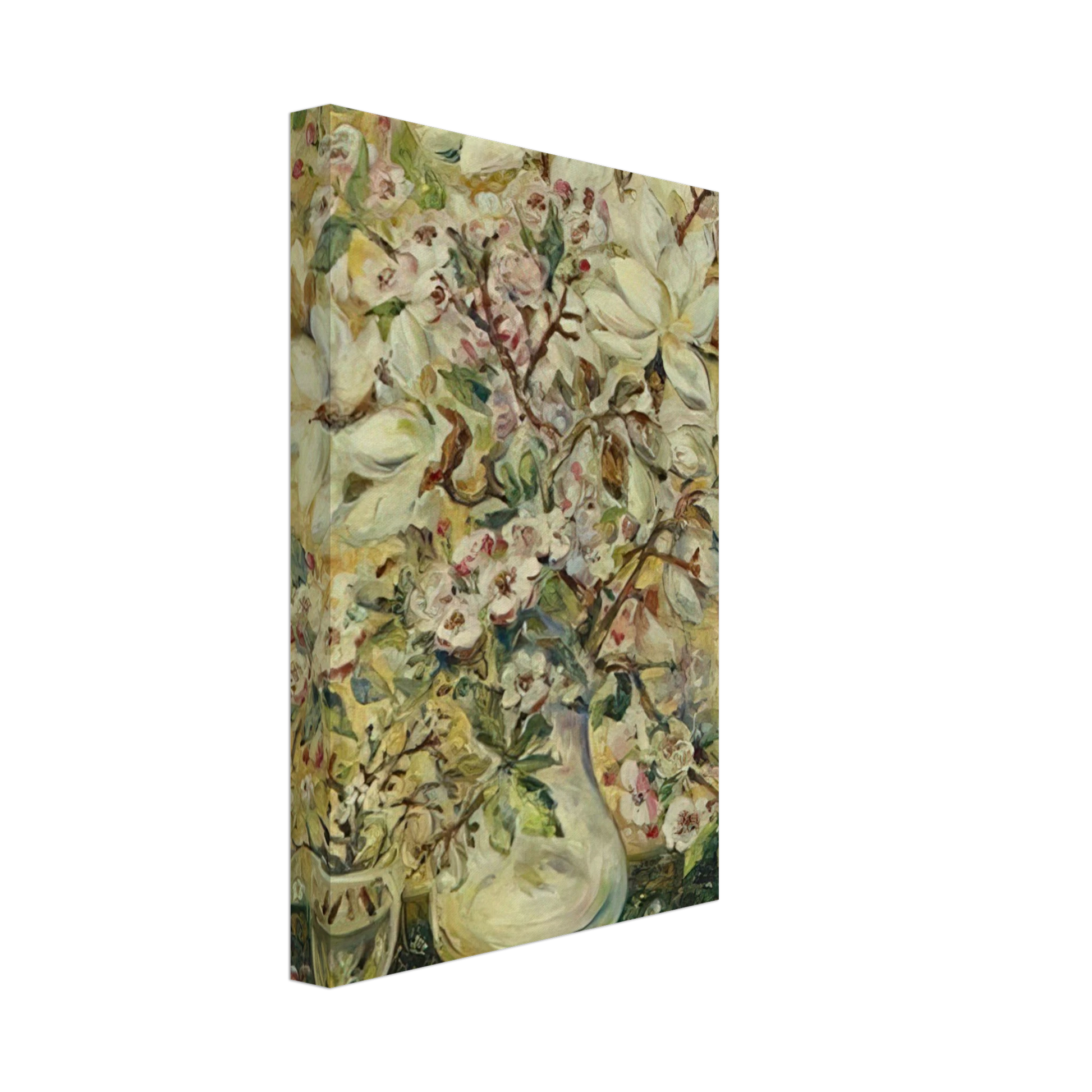 Natalia Goncharova - Flower vase - Post-Impressionism Canvas - 70x100 cm / 28x40 inches-canvas