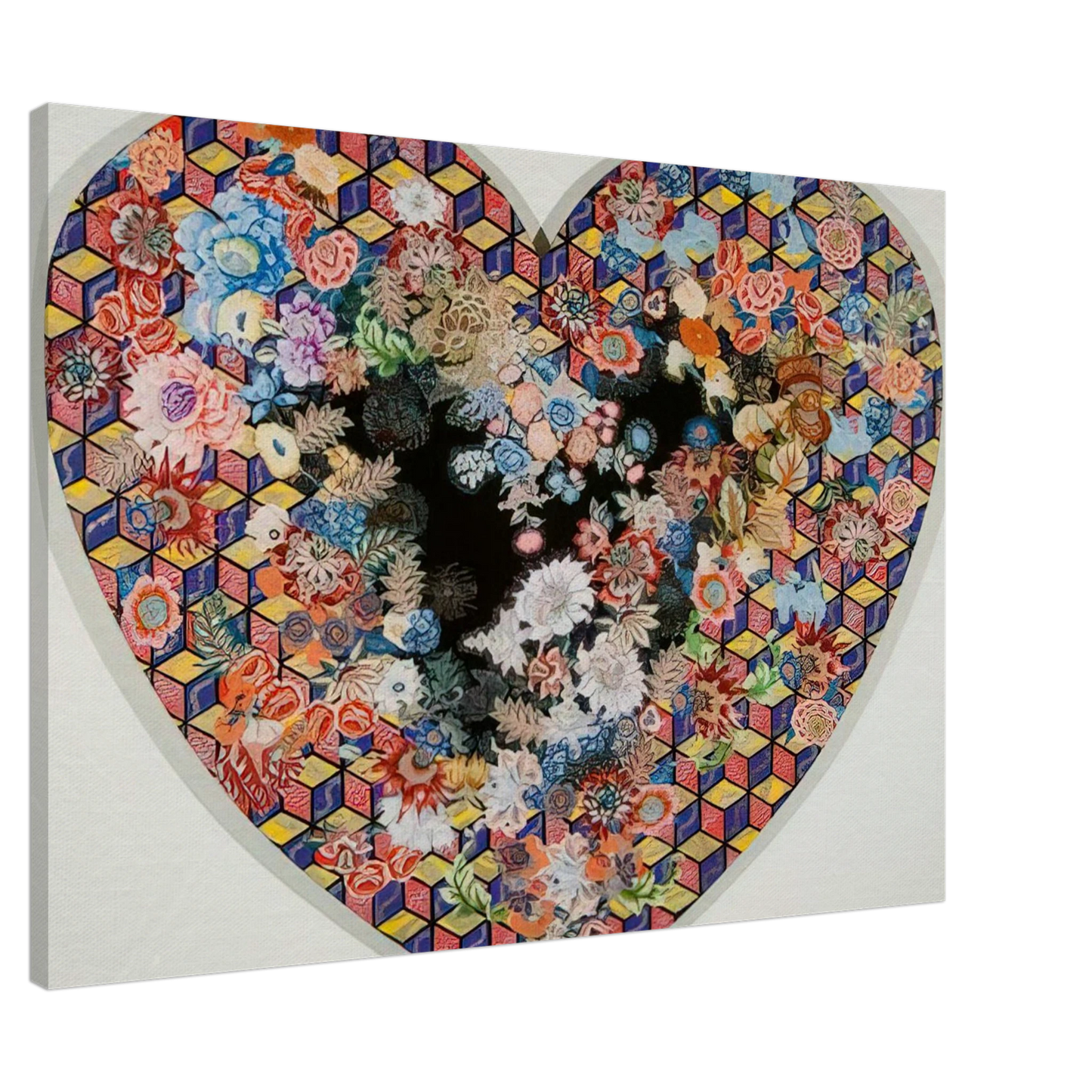 Miriam Schapiro - Heartland - 1985 Canvas - 20x30 cm / 8x12 inches-canvas