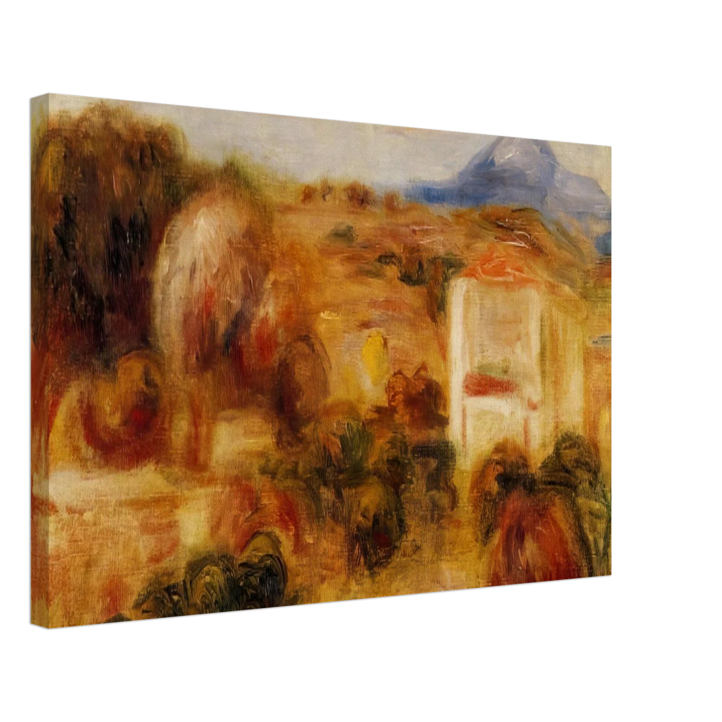 Pierre-Auguste Renoir - Landscape with White House Canvas - 40x60 cm / 16x24 inches-canvas