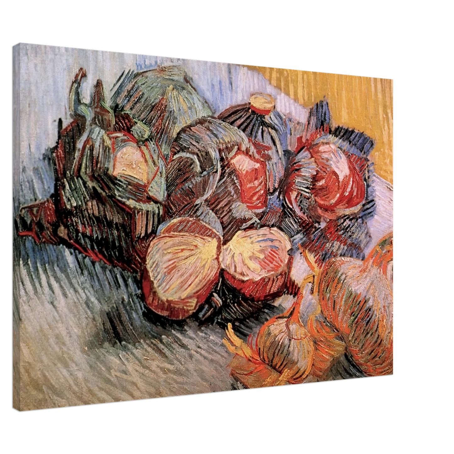 Vincent van Gogh - Still Life with Red Cabbages and Onions Canvas - 20x30 cm / 8x12 inches-canvas