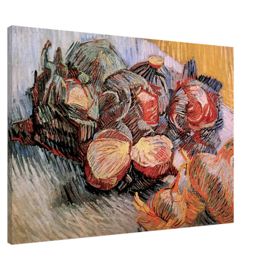Vincent van Gogh - Still Life with Red Cabbages and Onions Canvas - 20x30 cm / 8x12 inches-canvas