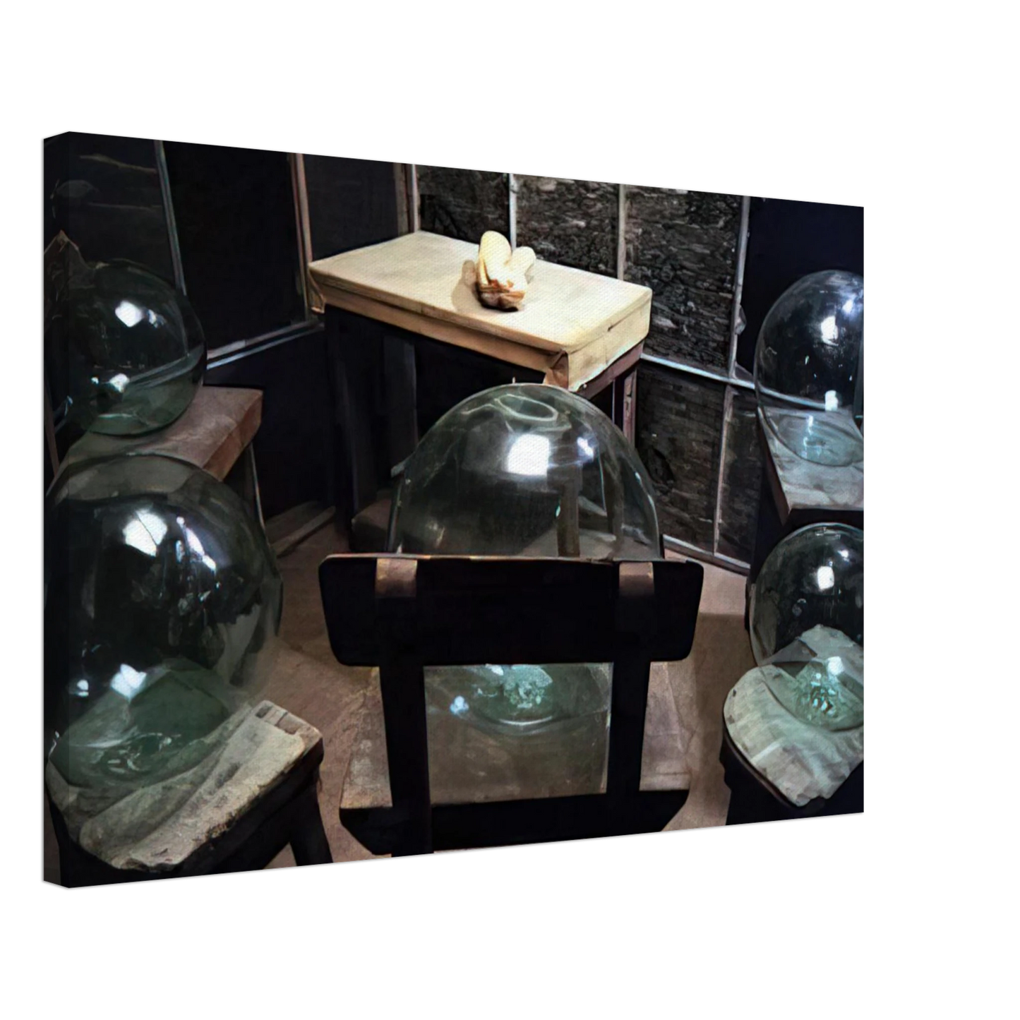 Louise Bourgeois - CELL GLASS SPHERES AND HANDS 1993 Canvas - 70x100 cm / 28x40 inches-canvas