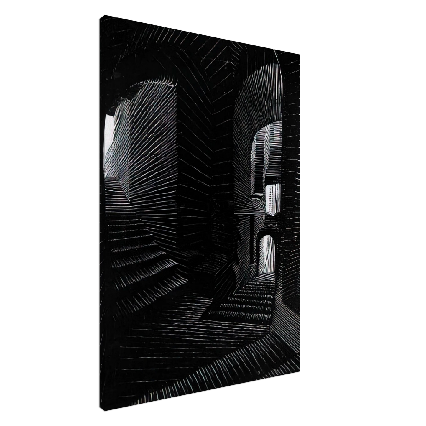 MC Escher - COVERED ALLEY IN ATRANI Canvas - 20x30 cm / 8x12 inches-canvas