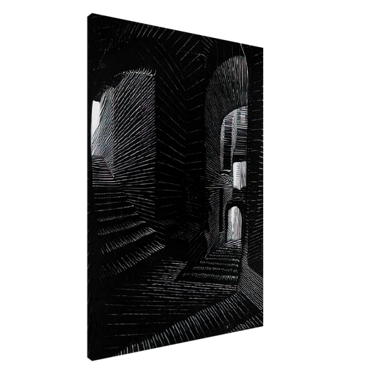 MC Escher - COVERED ALLEY IN ATRANI Canvas - 20x30 cm / 8x12 inches-canvas