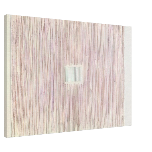 Gene Davis - Untitled Pink Stripes-Gray Box - 1976 Canvas - 20x30 cm / 8x12 inches-canvas