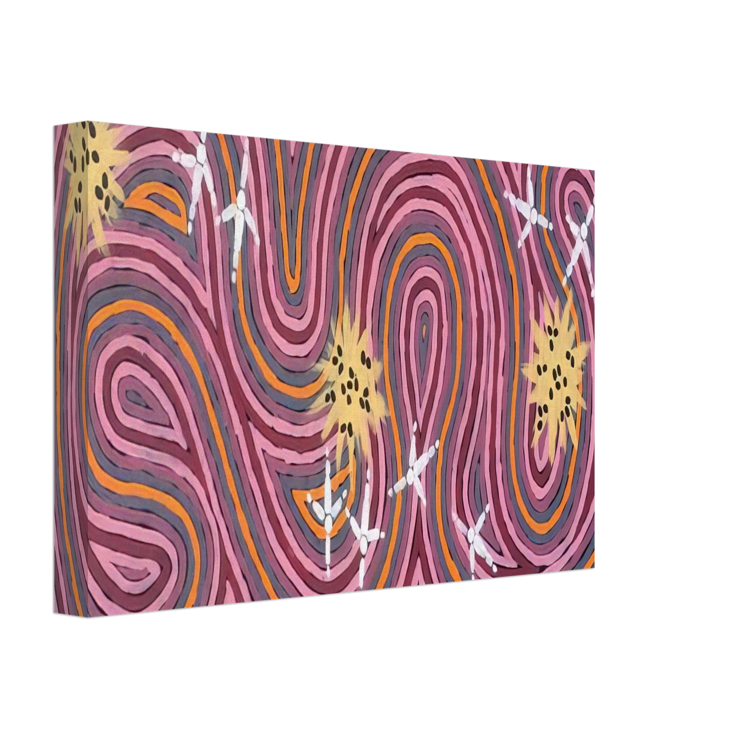 Clifford Possum Tjapaltjarri - Worm Dreaming - 1996 Canvas - 40x60 cm / 16x24 inches-canvas