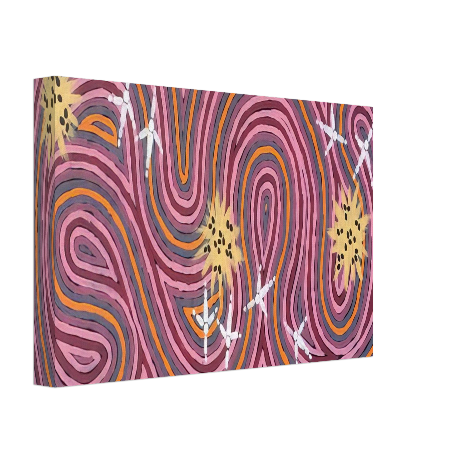 Clifford Possum Tjapaltjarri - Worm Dreaming - 1996 Canvas - 40x60 cm / 16x24 inches-canvas