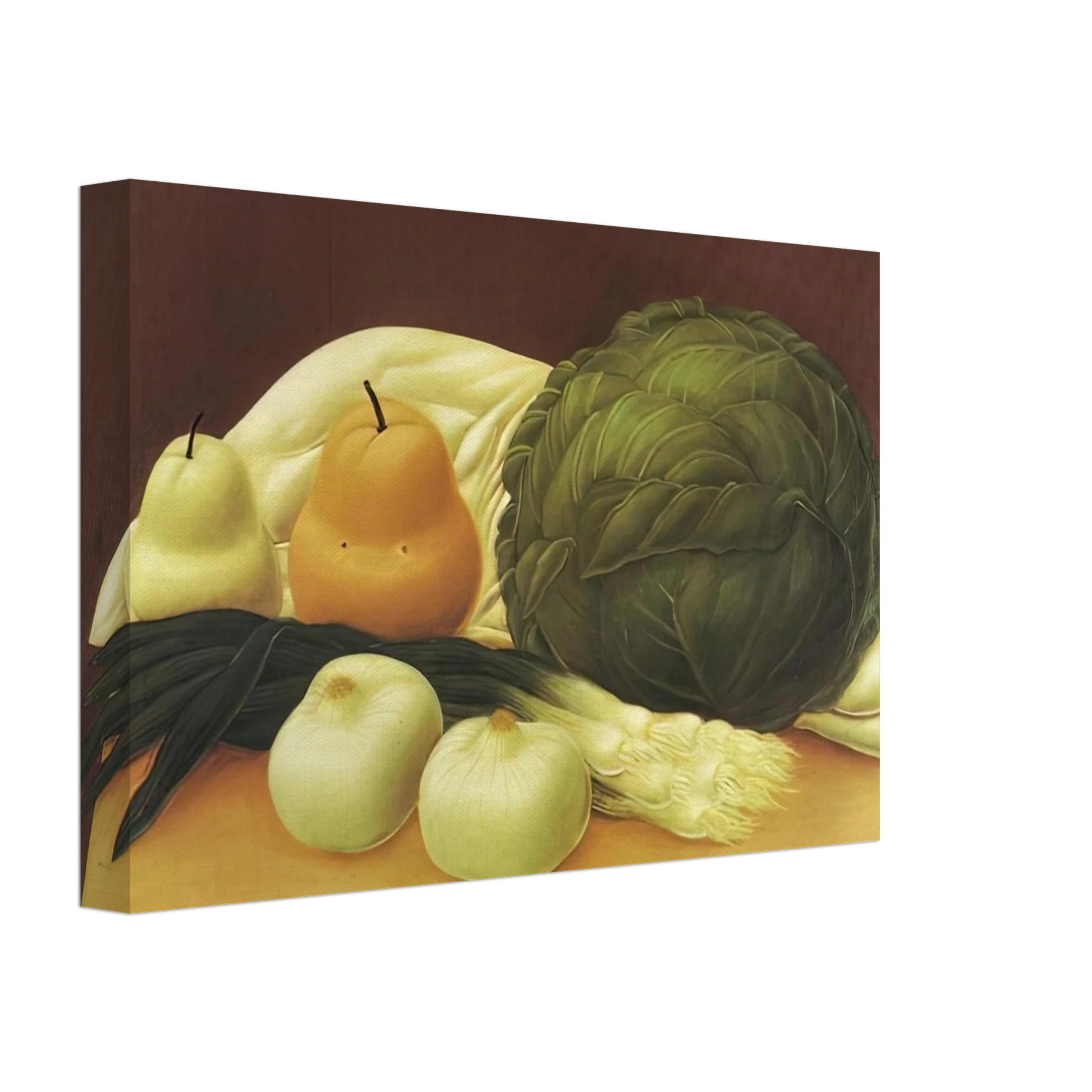 Fernando Botero - KITCHEN TABLE Canvas - 40x60 cm / 16x24 inches-canvas