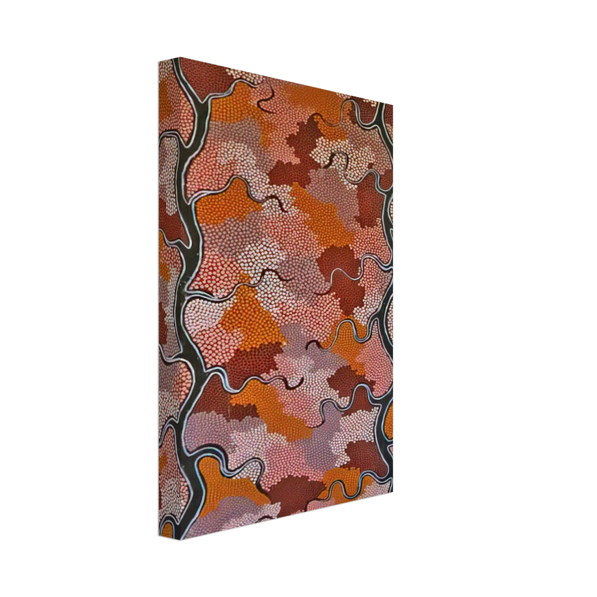 Clifford Possum Tjapaltjarri - Lightning Dreaming - 1989 Canvas - 40x60 cm / 16x24 inches-canvas