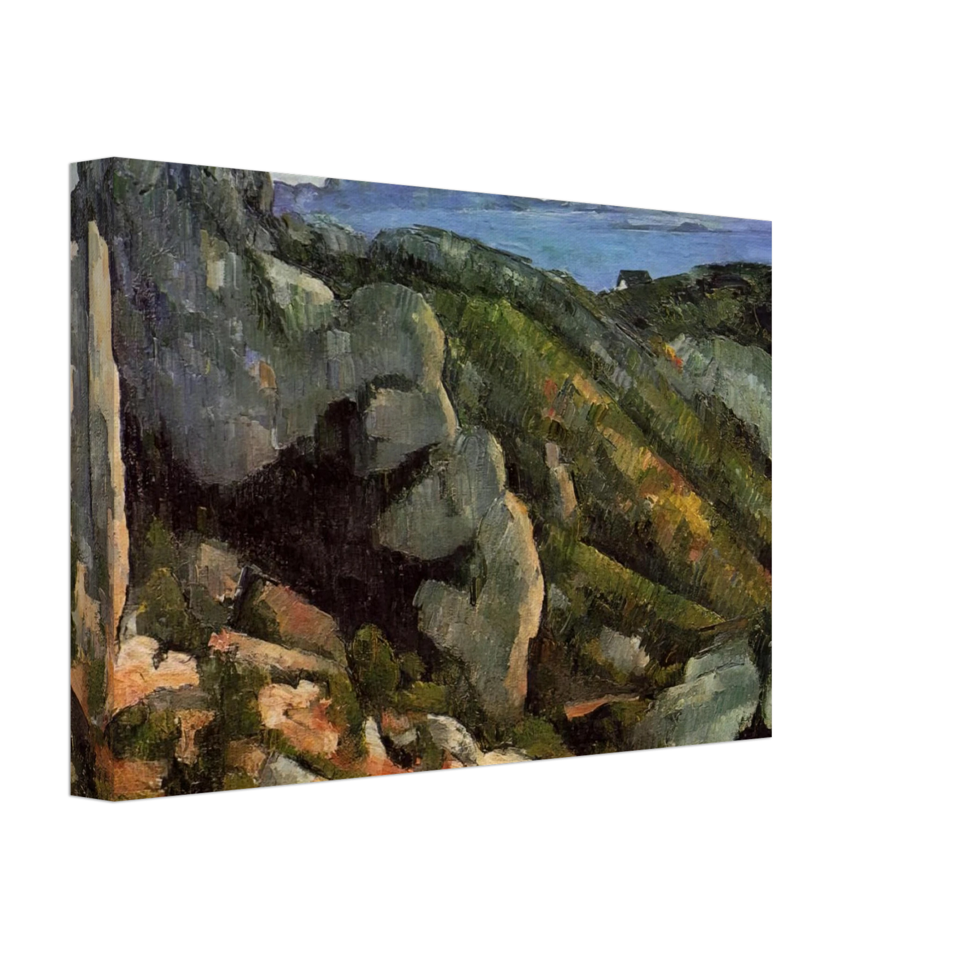 Paul Cezanne - Rocks at L'Estaque Canvas - 70x100 cm / 28x40 inches-canvas