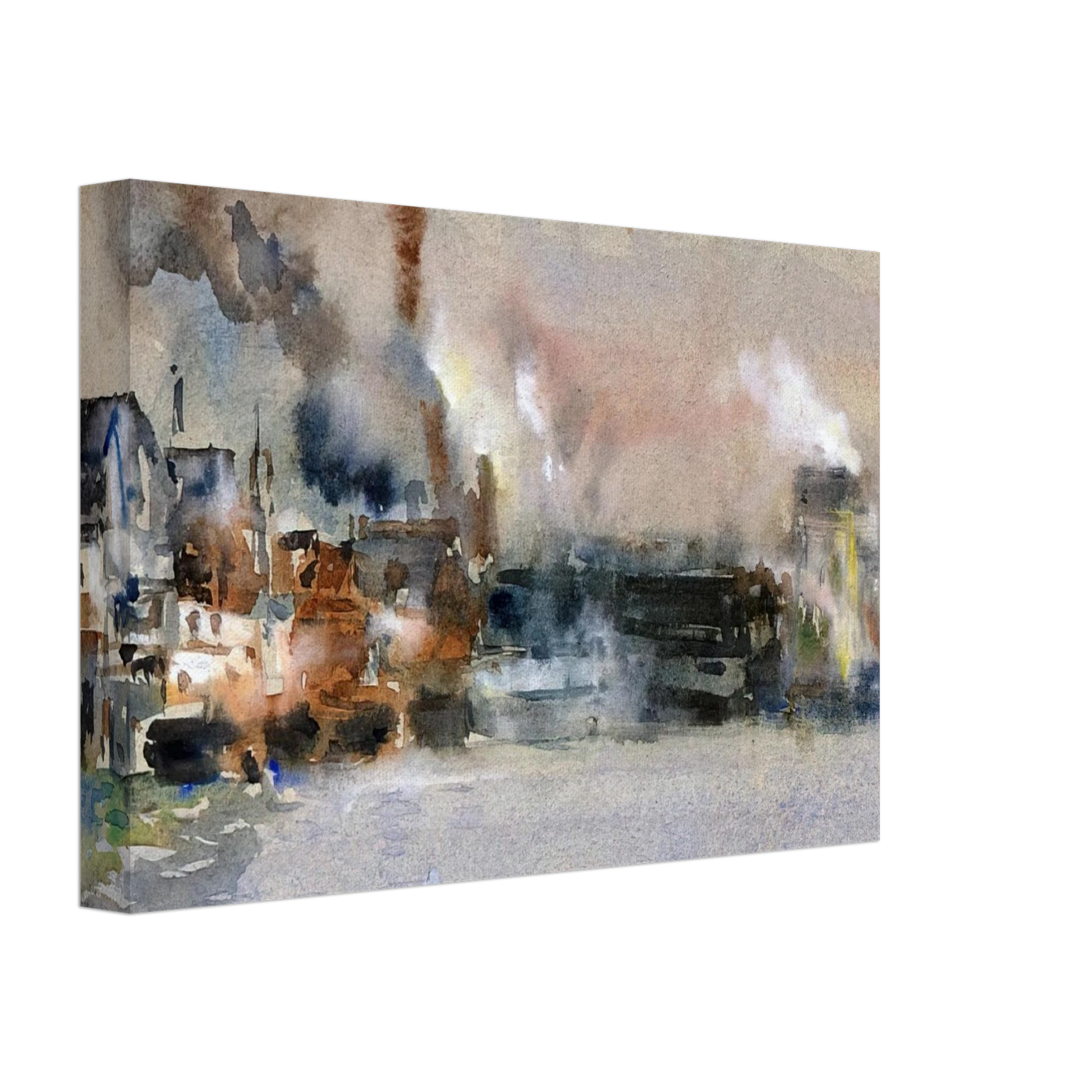 Childe Hassam - Portland Harbor Canvas - 70x100 cm / 28x40 inches-canvas