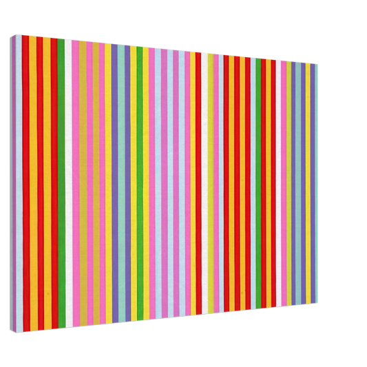 Gene Davis - Powwow - 1969 Canvas - 20x30 cm / 8x12 inches-canvas