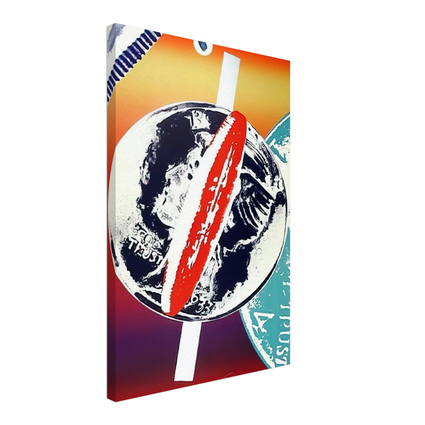 James Rosenquist - Spinning Faces in Space Canvas - 70x100 cm / 28x40 inches-canvas