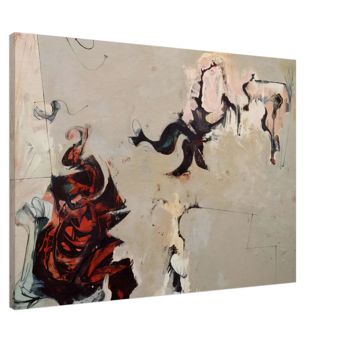 Giorgio Cavallon - Untitled - 1959 Canvas - 20x30 cm / 8x12 inches-canvas