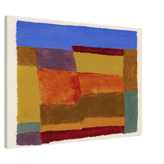 Josef Albers - STUDY FOR LAYERED 1940 Canvas - 20x30 cm / 8x12 inches-canvas