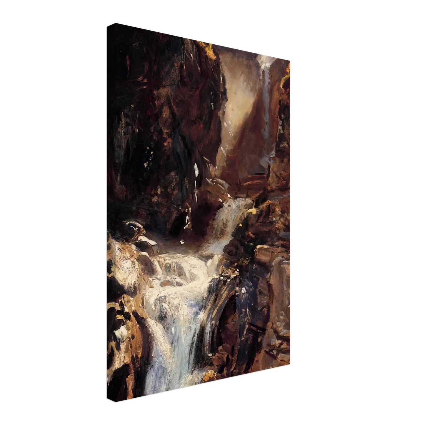 John Singer Sargent - A Waterfall Canvas - 40x60 cm / 16x24 inches-canvas