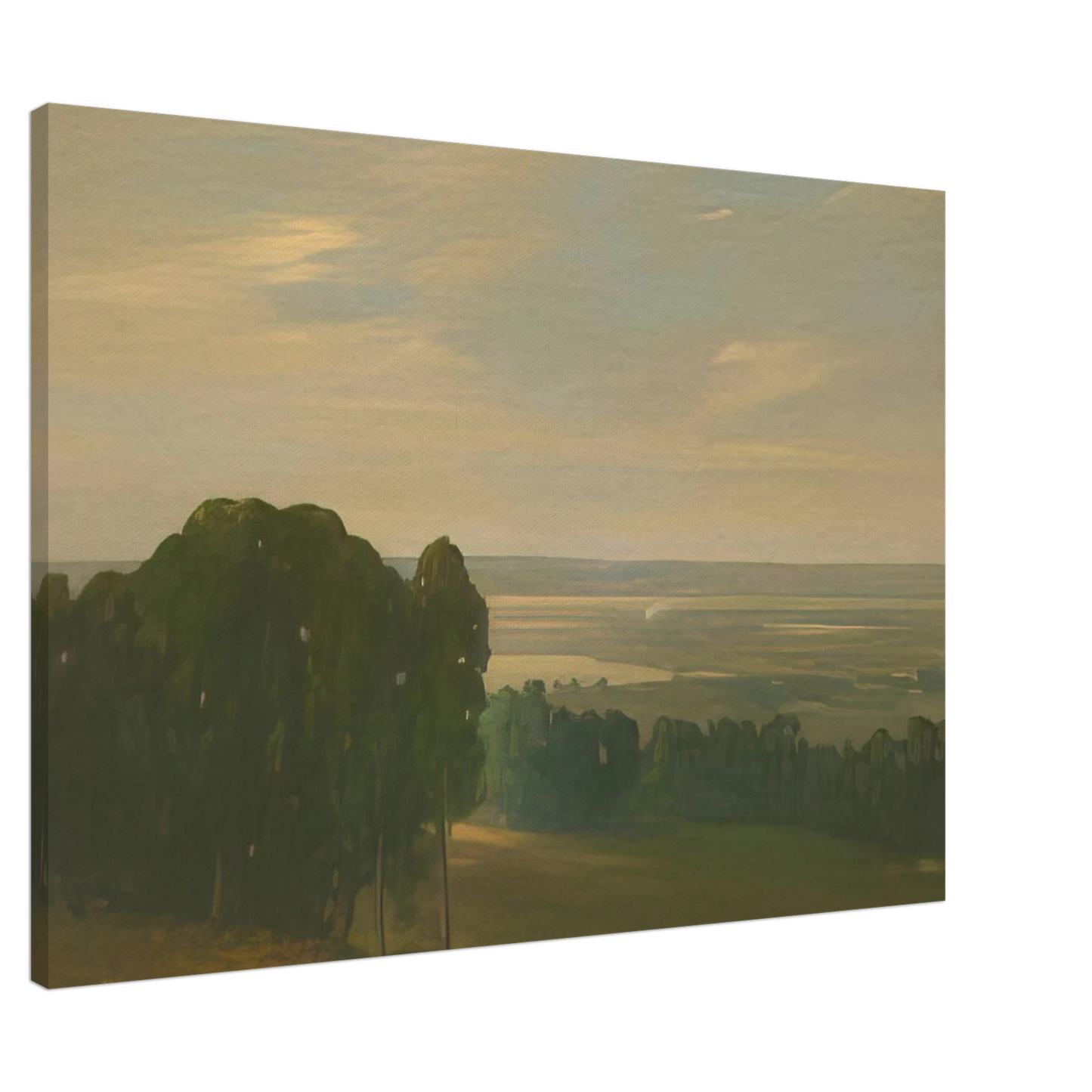Xavier Martinez - Eucalyptus Grove in a Vast Landscape - Tonalism Canvas - 20x30 cm / 8x12 inches-canvas
