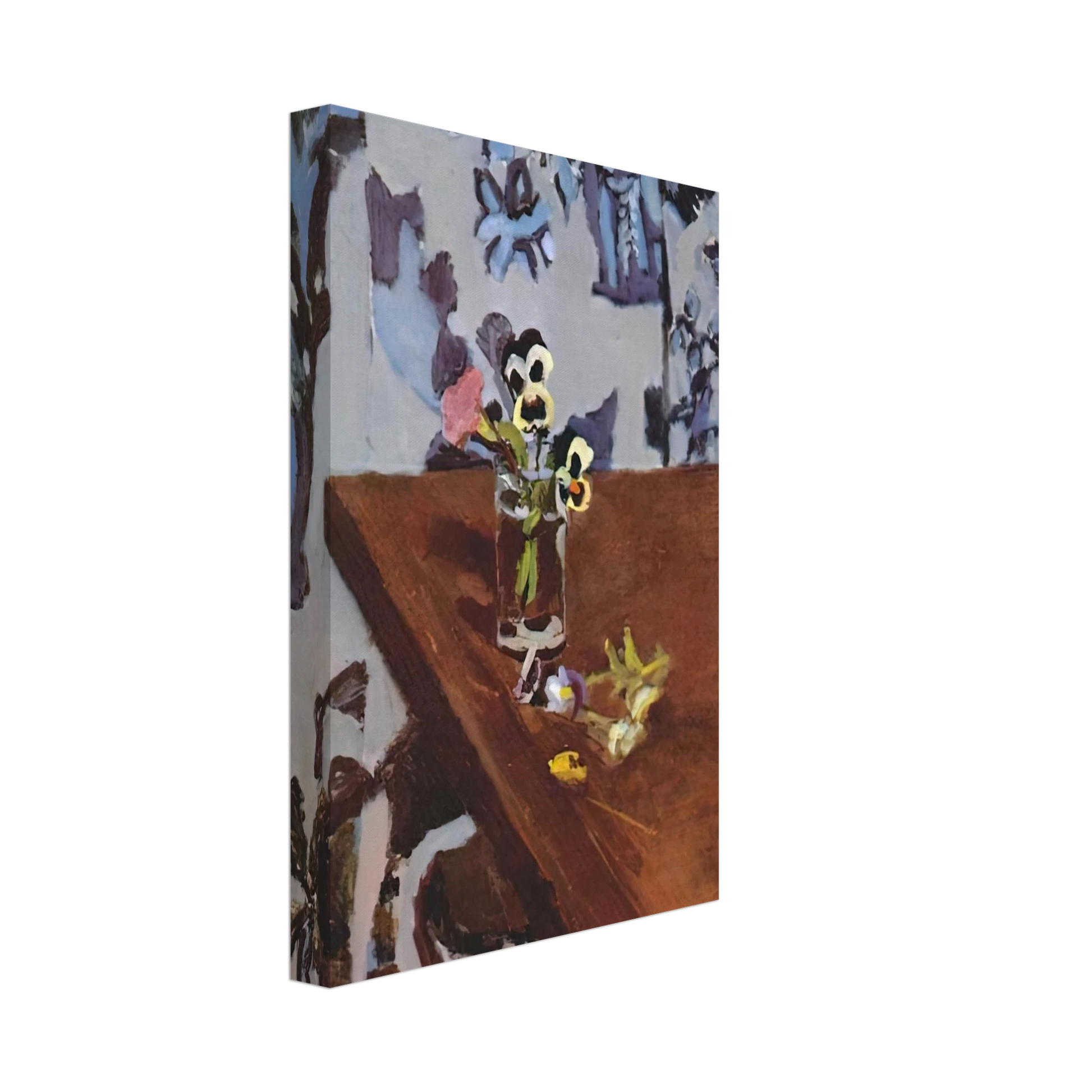 Henri Matisse - PANSIES ON A TABLE 1919 Canvas - 70x100 cm / 28x40 inches-canvas