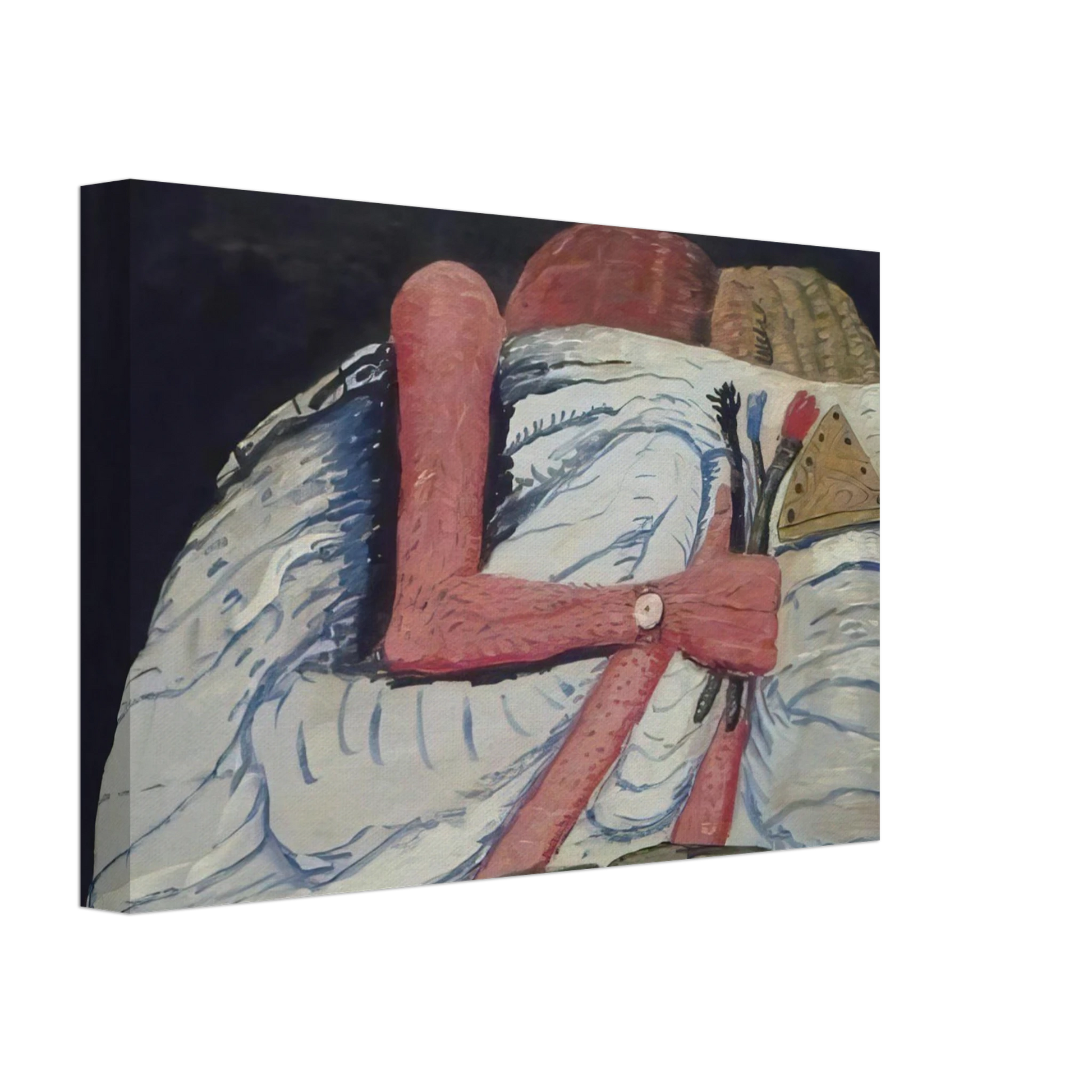 Philip Guston - COUPLE IN BED Canvas - 70x100 cm / 28x40 inches-canvas