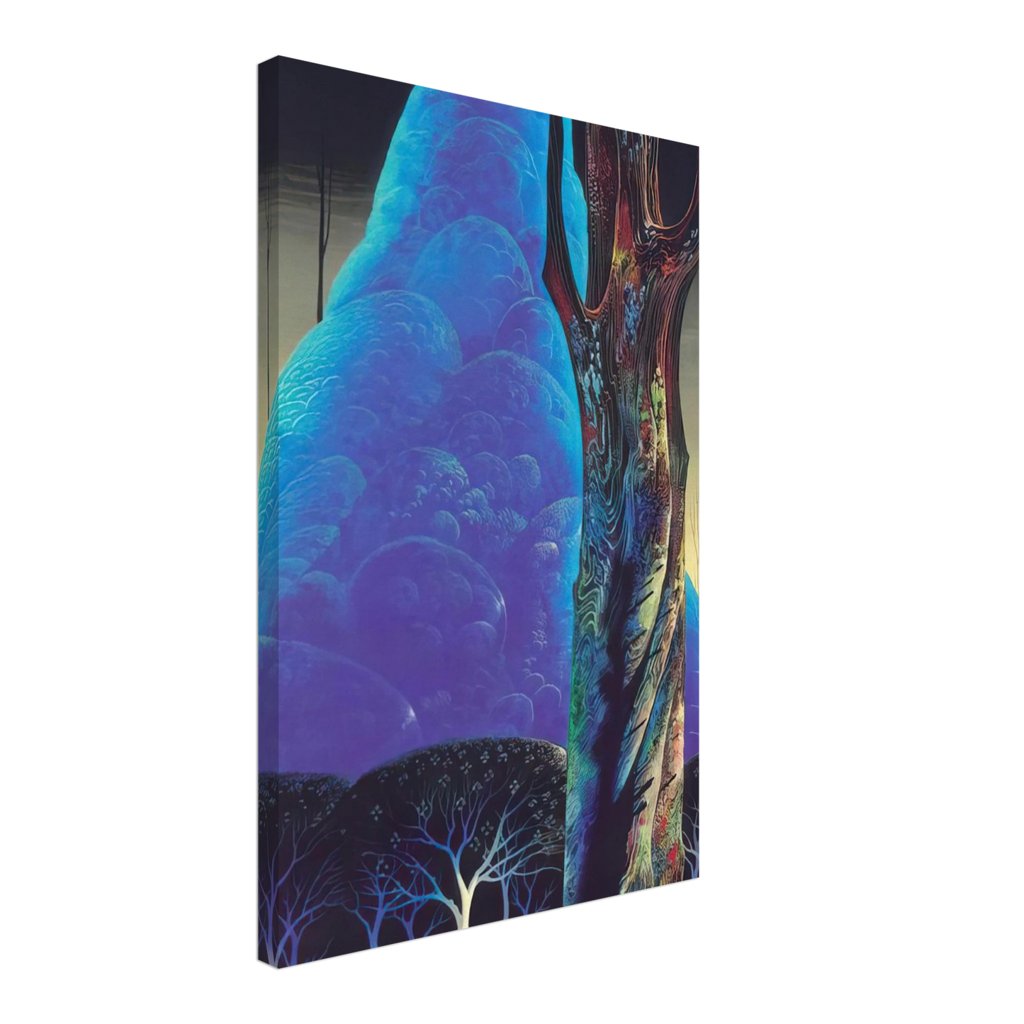 Eyvind Earle - Blue Nocturne Canvas - 70x100 cm / 28x40 inches-canvas