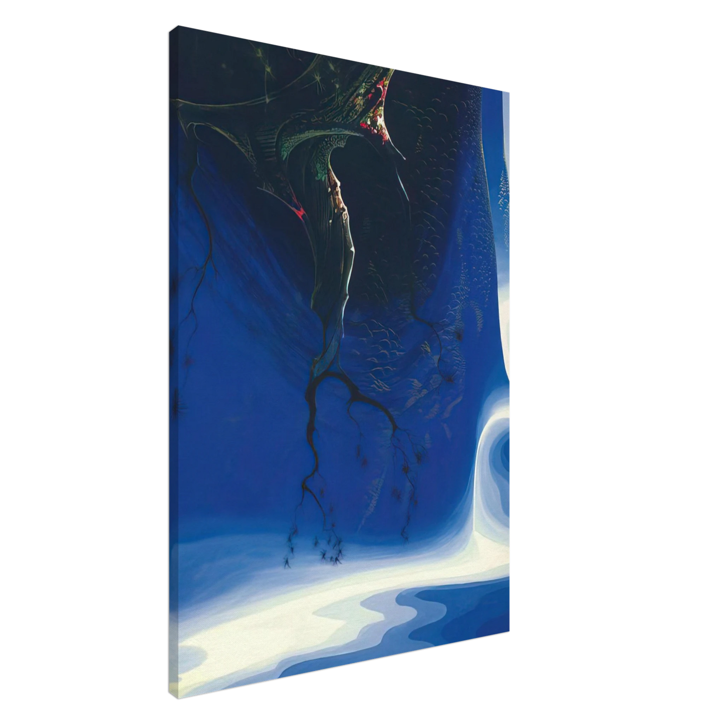 Eyvind Earle - Blue Purple Mist Canvas - 20x30 cm / 8x12 inches-canvas