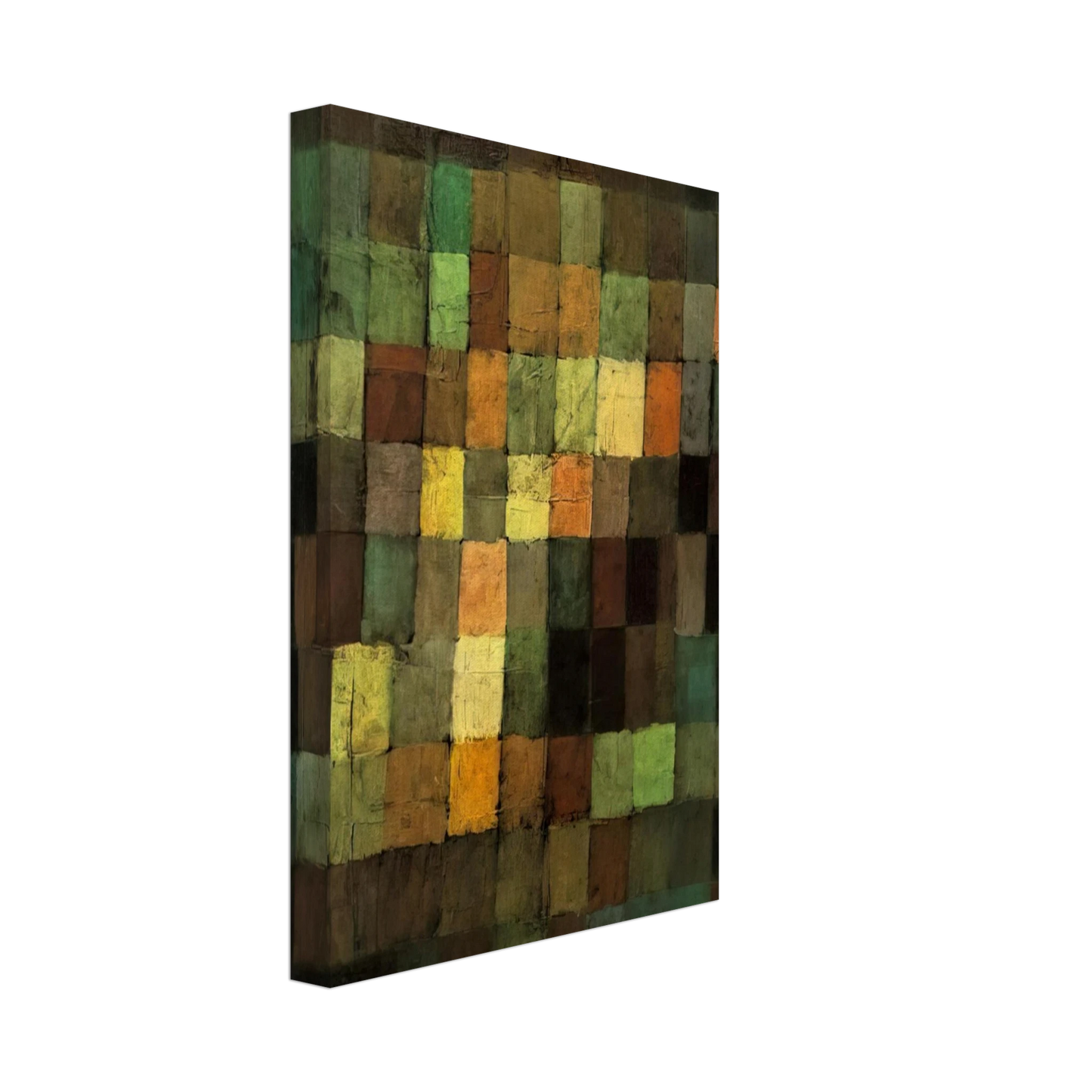 Paul Klee - ANCIENT SOUND ABSTRACT ON BLACK BACKGROUND 1925 Canvas - 70x100 cm / 28x40 inches-canvas