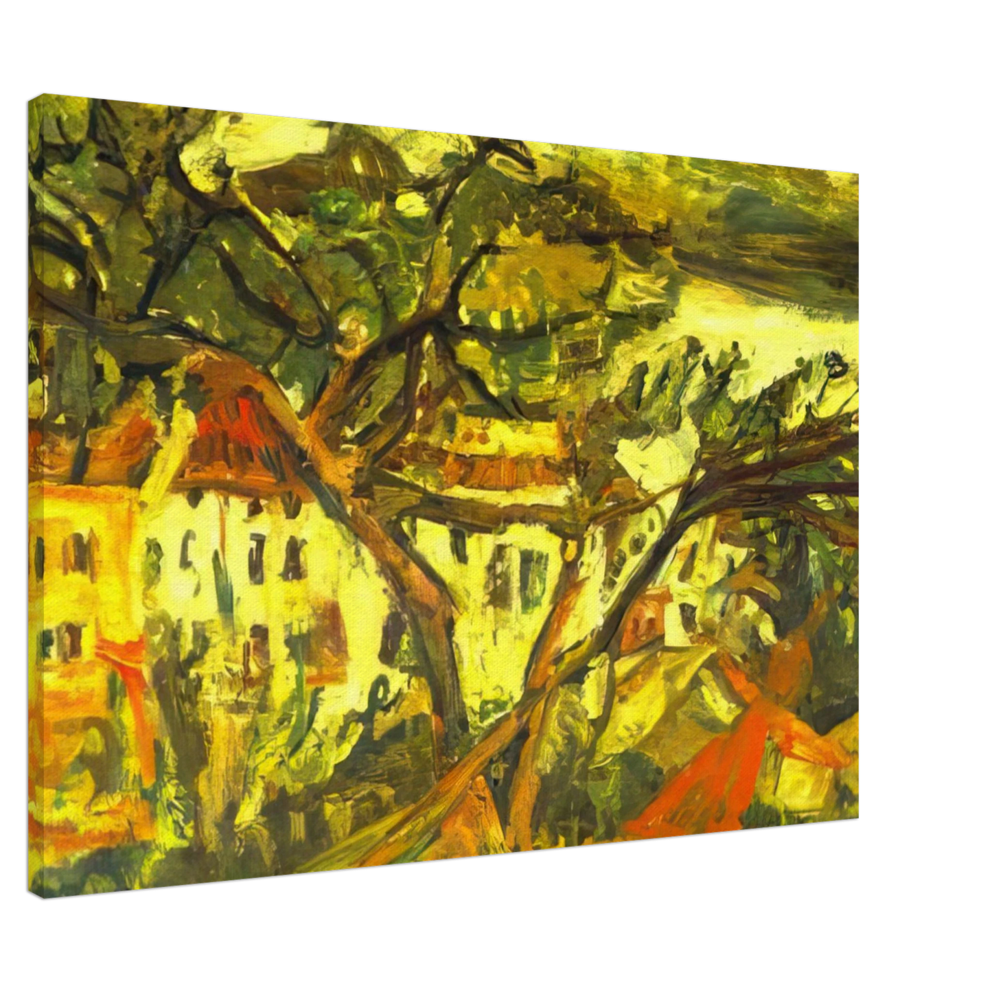 Chaim Soutine - LANDSCAPE OF THE SOUTH OF FRANCE Canvas - 20x30 cm / 8x12 inches-canvas