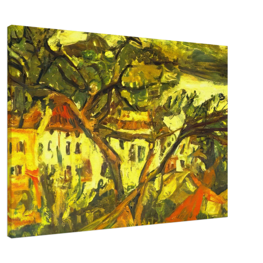 Chaim Soutine - LANDSCAPE OF THE SOUTH OF FRANCE Canvas - 20x30 cm / 8x12 inches-canvas
