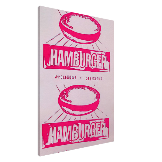Andy Warhol - Double Hamburger Canvas - 20x30 cm / 8x12 inches-canvas