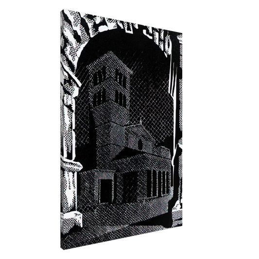 MC Escher - NOCTURNAL ROME 3 Canvas - 20x30 cm / 8x12 inches-canvas