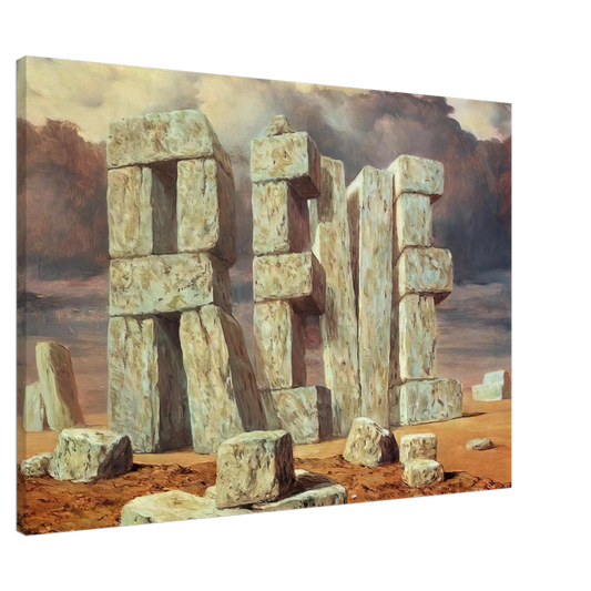 Rene Magritte - THE ART OF CONVERSATION 1950 Canvas - 20x30 cm / 8x12 inches-canvas