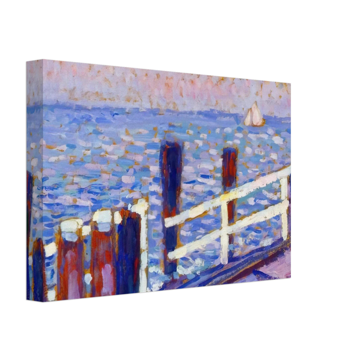 Theo van Rysselberghe - THE JETTY 1906 Canvas - 40x60 cm / 16x24 inches-canvas