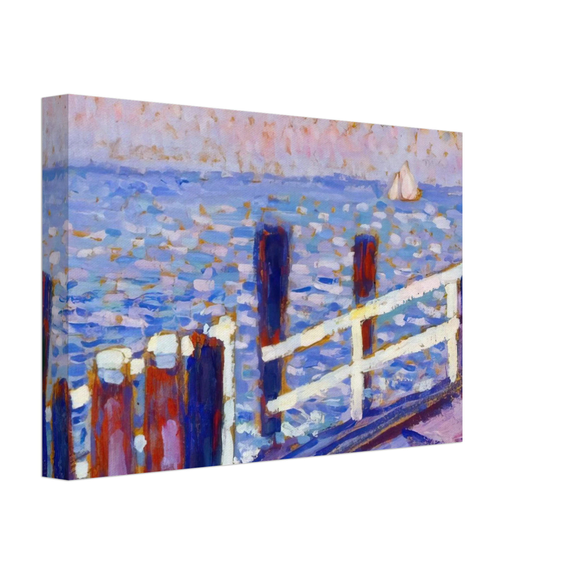 Theo van Rysselberghe - THE JETTY 1906 Canvas - 40x60 cm / 16x24 inches-canvas